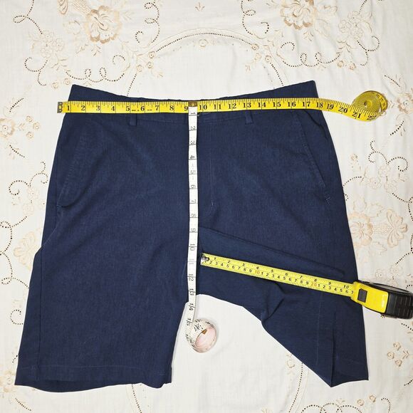 Greg Norman Shorts Size 34 Navy Blue Chino Pockets 10” Inseam Moisture Wicking - Picture 4 of 5